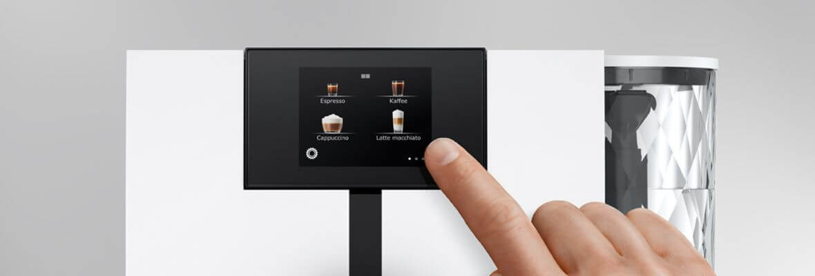 Ekspres do kawy JURA ENA 8 Touch Full Nordic White EC ekran